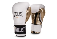 Боксерские перчатки Everlast Powerlock PU Бело-Золотые