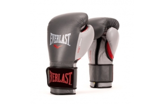 Боксерские перчатки Everlast Powerlock Серо-Красные