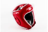 Боксерский Шлем AML С Закрытым Верхом Красного Цвета