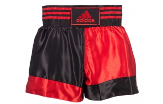 Шорты Для Кикбоксинга Adidas Satin Черно-Красные